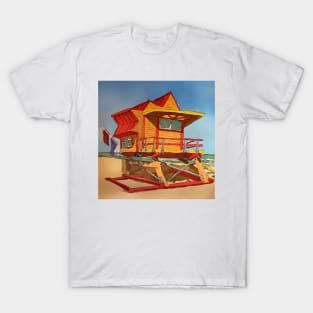 Cute Lifeguard tower in South Beach Miami Florida T-Shirt